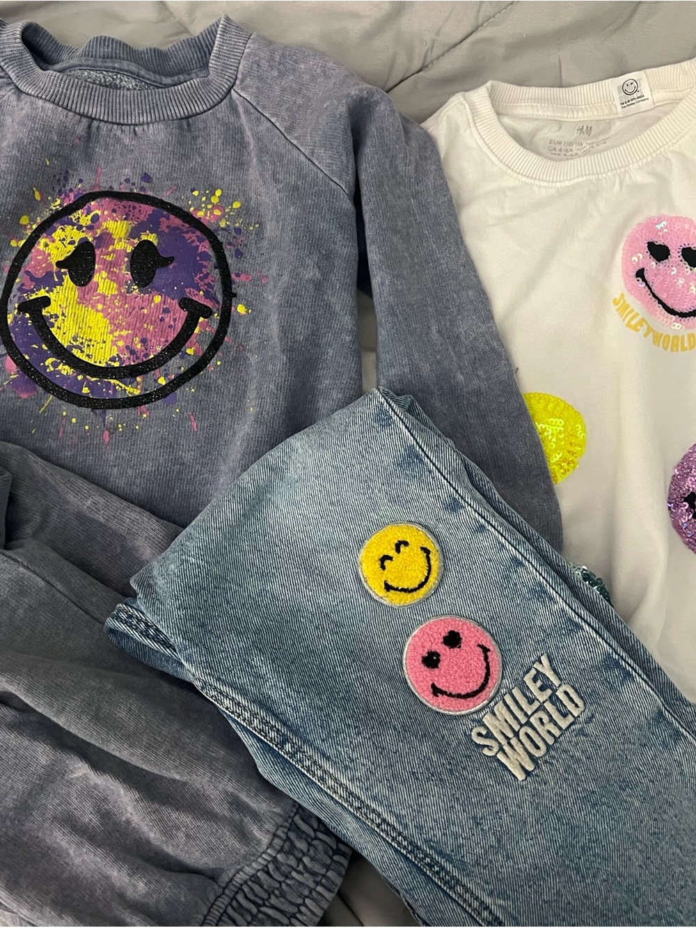 5T girls Smiley Face Matching Sets